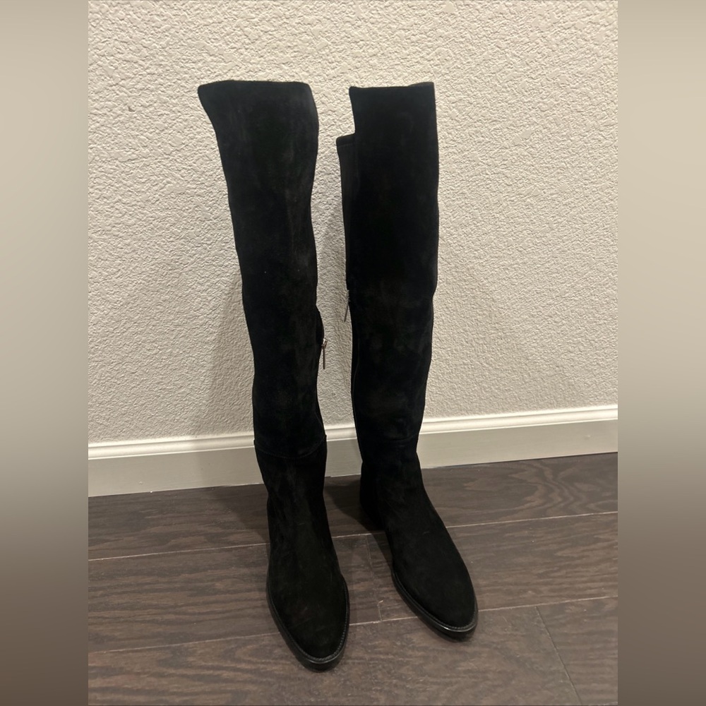 Aquatalia Women's Black Natessa Weatherproof Over the Knee Boots Size 6.5/36.5